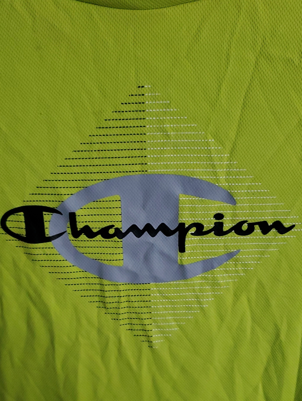 Champion Lime Green Short Sleeve Logo Tee - Picture 3 of 3